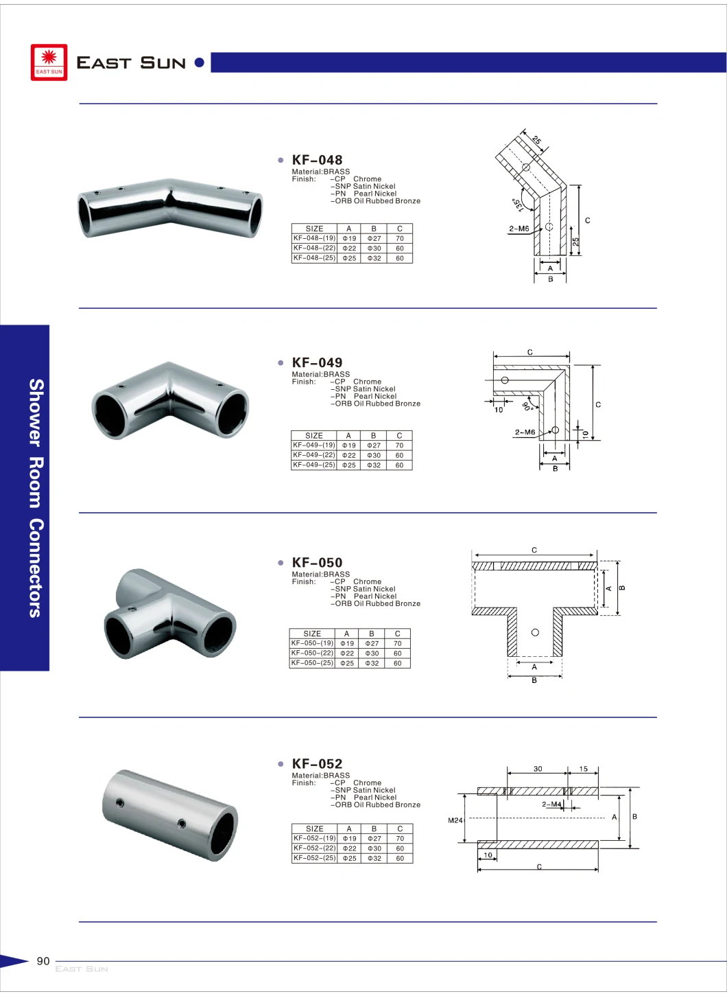 Hot Designs Brass Pipe Fitting for Bathroom Kf-015b