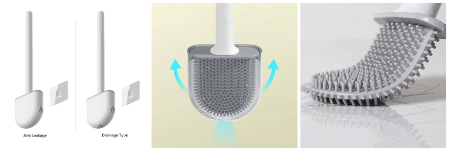 TPR Brush Rubber Toilet Brush Plastic Sanitary Ware (JT1022)