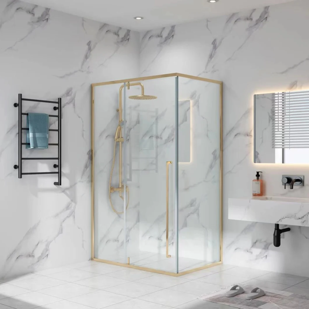 Europe High Quality 304 Ss Hinged Glass Door Shower Enclosure