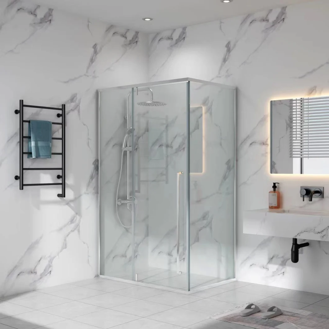 Europe High Quality 304 Ss Hinged Glass Door Shower Enclosure