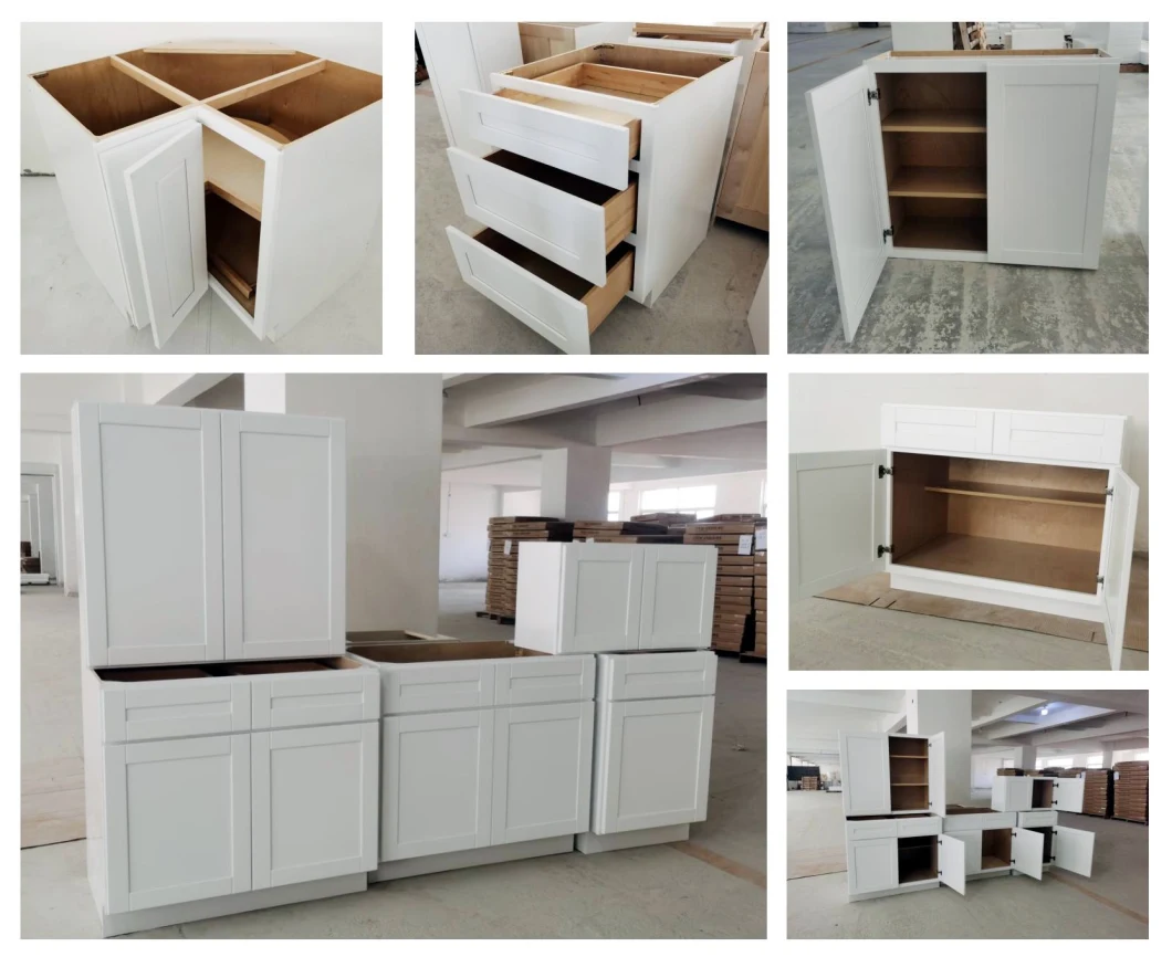 2022 New Modern Solid Wood Color Painting Lacquer Kitchen Cabinets Factory Direct